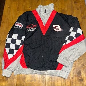 Vintage 90's Dale Earnhardt Nascar Jacket Mens Size XL Full Zip Racing Nutmeg